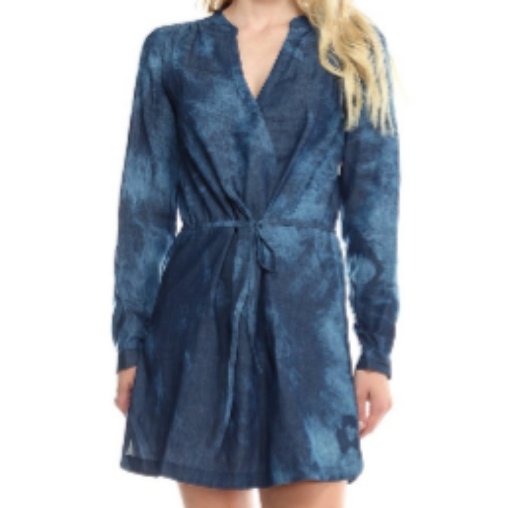 Dress-wrap Dark Blue 💖 Tye-dyed